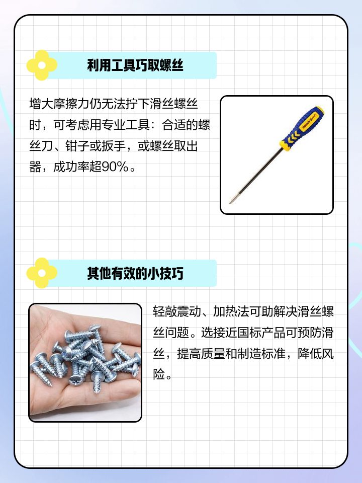 十字螺丝拧花了怎么办没有螺丝刀